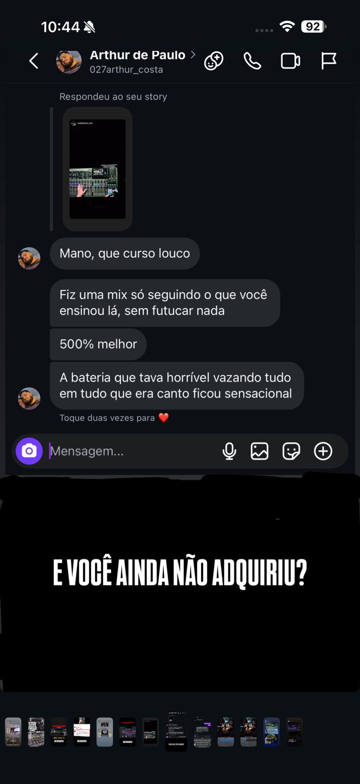 Relato de aluno